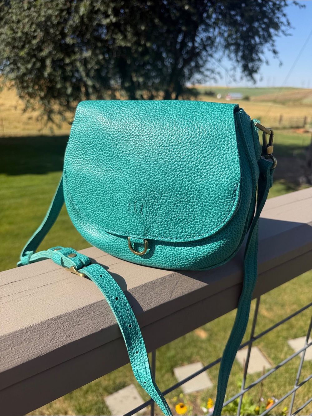 New Portland Leather Seafoam Small Monaco Crossbody